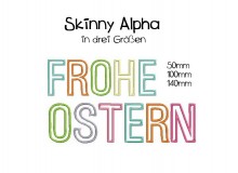 Stickserie - Skinny Alpha Satin Schriftart